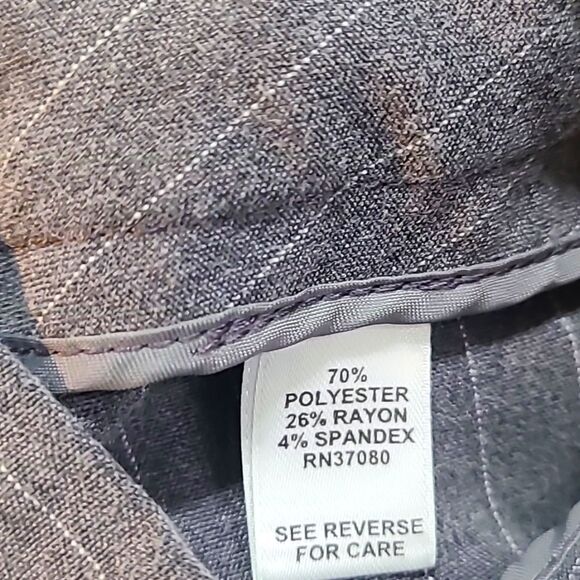 Cato Gray & White Pinstripe Wideleg Pants, Size 16 - Picture 9 of 9